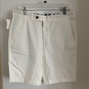 Brooks Brothers Cream Flat Front Men's Shorts